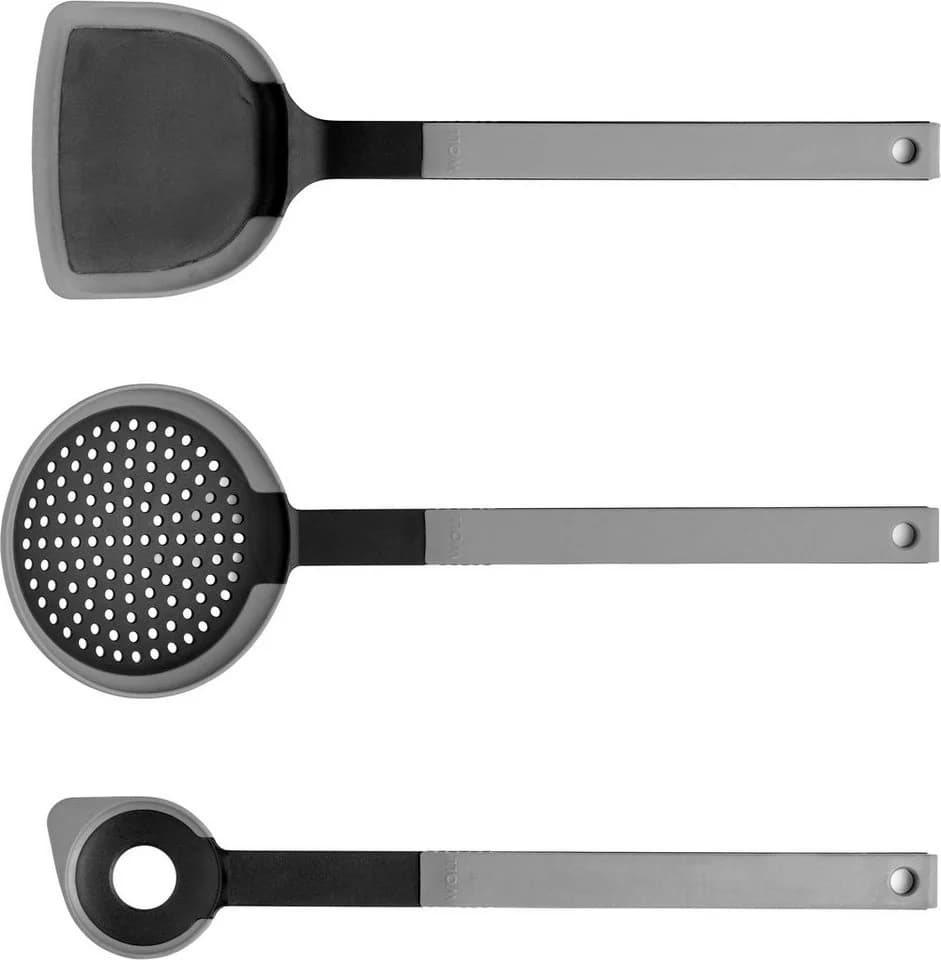 WOLL Kochbesteck-Set Cook it 3-tlg. Grau Silikon & Kunststoff - Bild 2