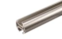 iso-design 2-läufige Gardinenstange Innenlauf Edelstahl Optik Aluminium Bild 1