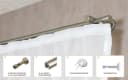 iso-design Gardinenstange Innenlauf 16 mm Edelstahloptik Aluminium Bild 3