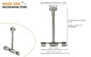 iso-design Deckenträger 2-läufig Edelstahl kürzbar Bild 1