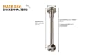 iso-design Gardinenstangenhalter Deckenträger 20 mm Metall Silber Bild 1
