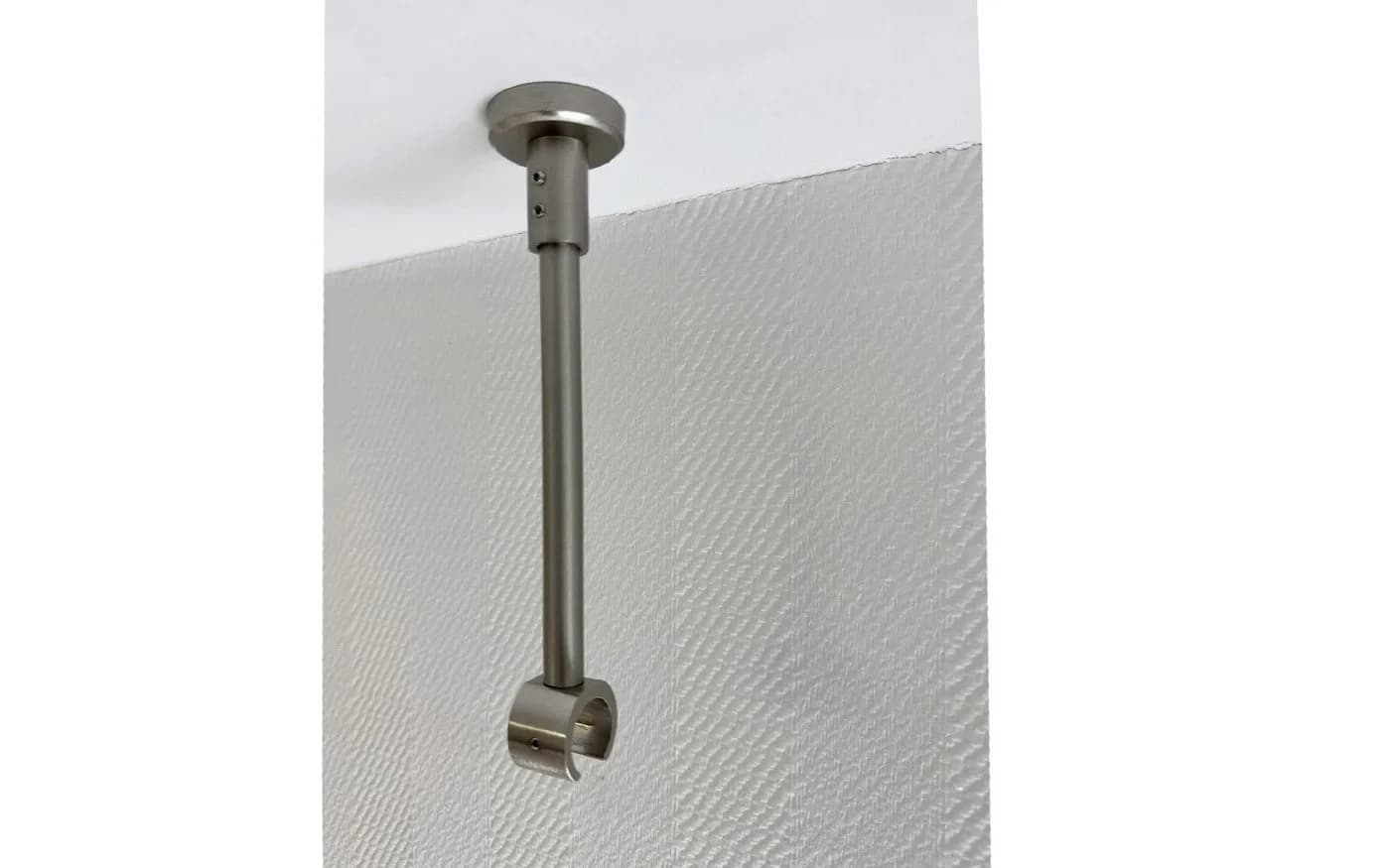 iso-design Gardinenstangenhalter Deckenträger 20 mm Metall Silber - Bild 4