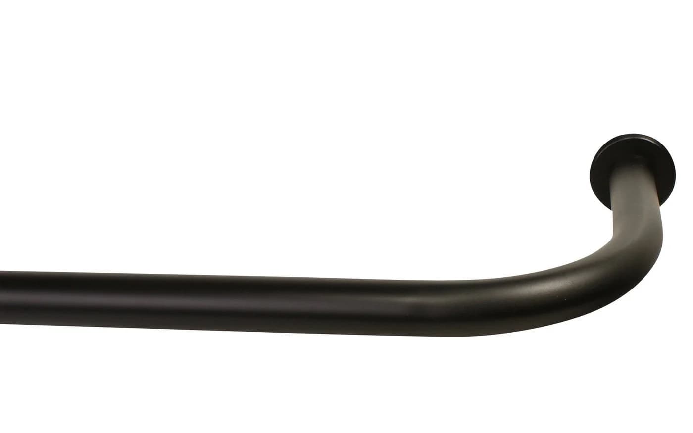 iso-design Gardinenstange Schwarz Aluminium 20 mm Wandmontage