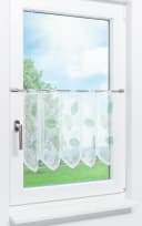 LYSEL® Scheibengardine Laubblätter Transparent Grün Weiß Bild 1