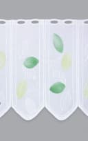 LYSEL® Scheibengardine Laubblätter Transparent Grün Weiß Bild 3