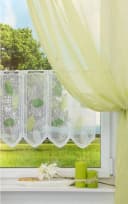 LYSEL® Scheibengardine Laubblätter Transparent Grün Weiß Bild 5