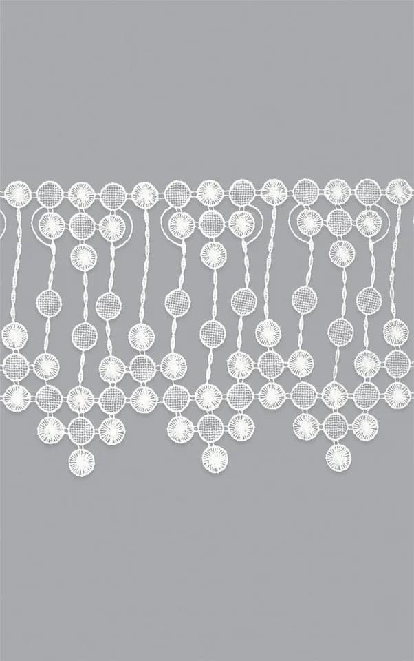 Plauener Spitze® Scheibengardine Pearl Transparent Gestickt - Bild 3