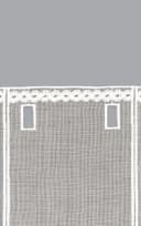 LYSEL® Scheibengardine Leinenlook Grau Transparent Stabdurchzug Bild 4