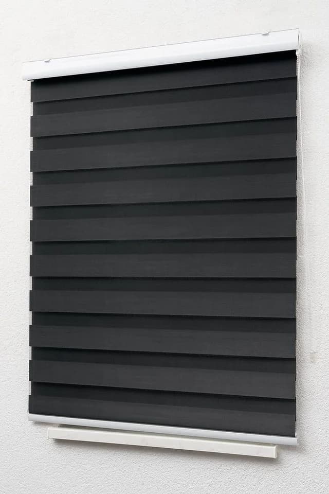 LYSEL® Doppelrollo mit Blende Schwarz blickdicht - Bild 4