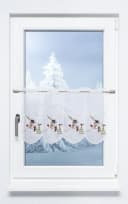Plauener Spitze® Scheibengardine Schneemann Weihnachtsz. Transparent Bild 2