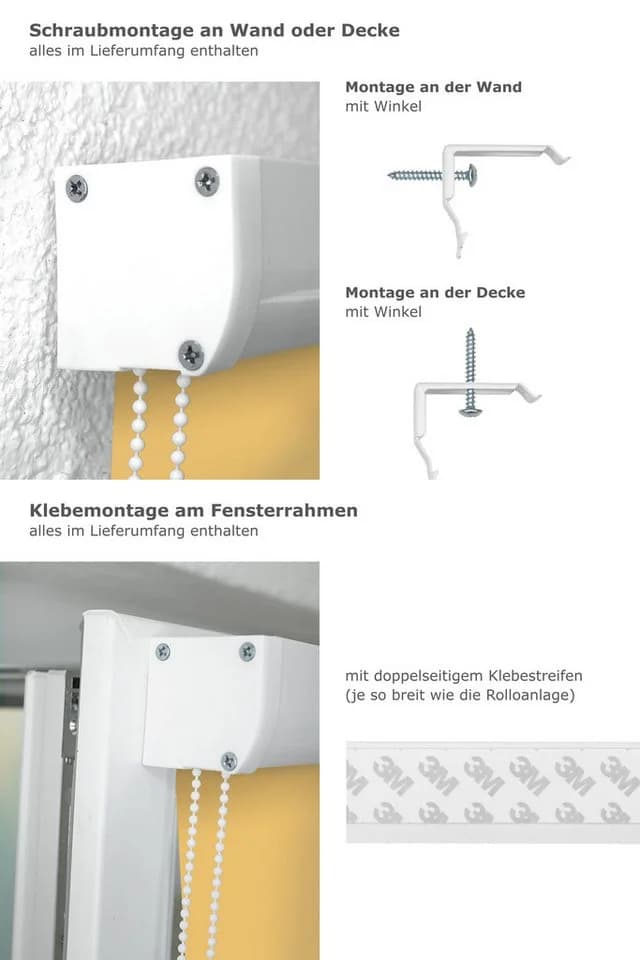 Verdunklungsrollo Lysel Aprikose abdunkelnd 175x50cm - Bild 3