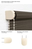 Rollo Basisrollo Holzdekor Streifen Braun LYSEL® Halbtransparent Bild 3