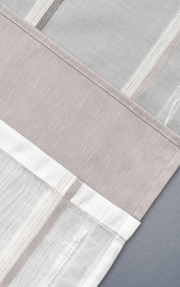 LYSEL Raffrollo Tavira Beige-Braun Transparentes Streifenmuster - Bild 3