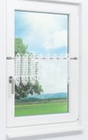 Plauener Spitze® Scheibengardine Rosenblätter Perlweiß Bild 1