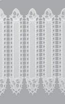 Plauener Spitze® Scheibengardine Rosenblätter Perlweiß Bild 3