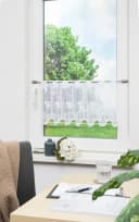 LYSEL® Scheibengardine Schmuckblumen 1 St transparent Bild 5