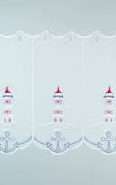 Plauener Spitze® Scheibengardine Leuchtturm Transparent Bild 4