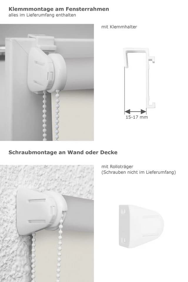 LYSEL® Verdunklungsrollo Mini Rollo Elfenbein - Bild 3