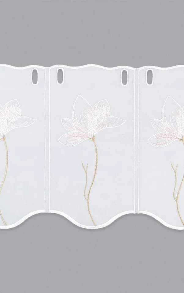 Plauener Spitze® Scheibengardine Magnolie Transparent - Bild 3