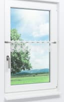 Plauener Spitze® Scheibengardine Blättergirlande Transparent Weiß Bild 1