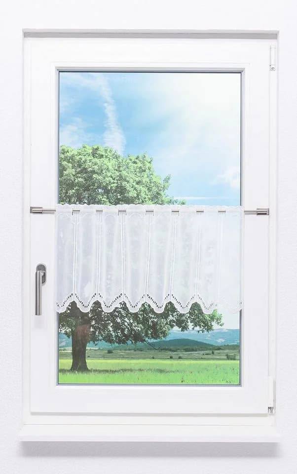LYSEL® Scheibengardine Bogenmuster Transparent - Bild 2