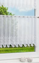 LYSEL® Scheibengardine Rautendesign Transparent Weiß Bild 1