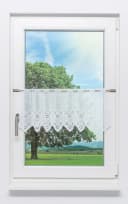 LYSEL® Scheibengardine Rautendesign Transparent Weiß Bild 2