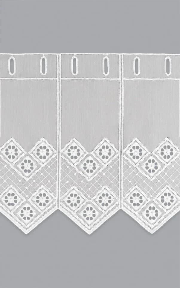 LYSEL® Scheibengardine Rautendesign Transparent Weiß - Bild 3