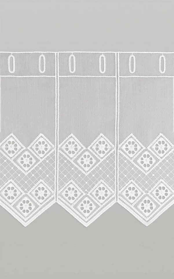LYSEL® Scheibengardine Rautendesign Transparent Weiß - Bild 5