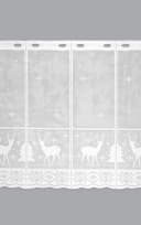 LYSEL® Scheibengardine Hirsch im Winterwald 1 St transparent Bild 3