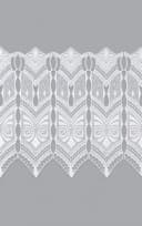 Plauener Spitze® Scheibengardine Transparent Weiß Abstrakt Bild 3