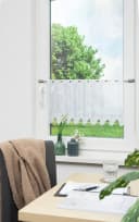 LYSEL® Scheibengardine Blümchenpaar Transparent Bild 5