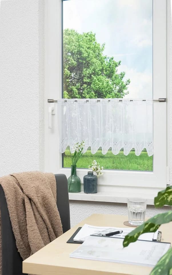LYSEL® Scheibengardine Blümchenpaar Transparent - Bild 5