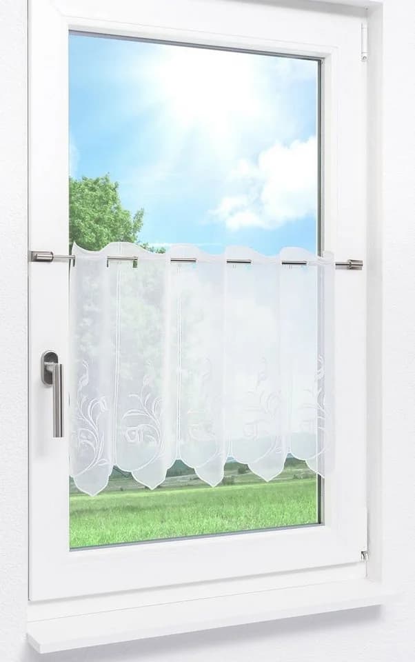 LYSEL® Scheibengardine Adelia Transparent Floral