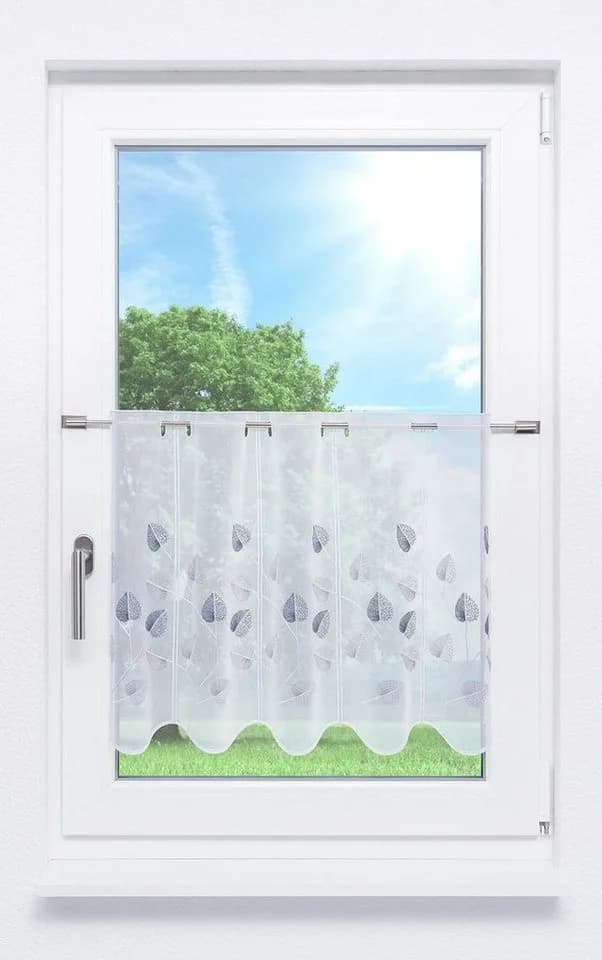 LYSEL® Scheibengardine Designblätter Transparent Polyester - Bild 2
