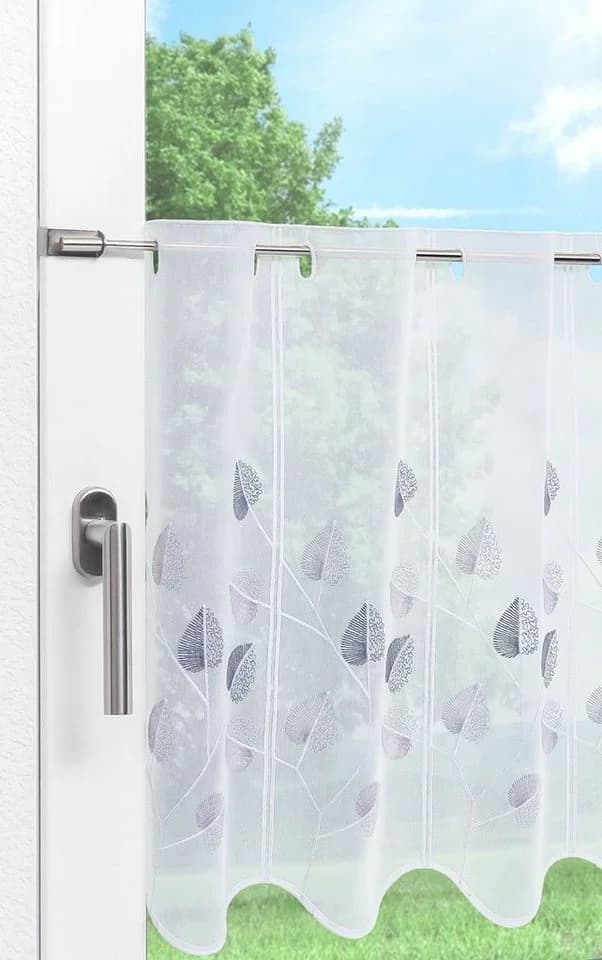 LYSEL® Scheibengardine Designblätter Transparent Polyester - Bild 4