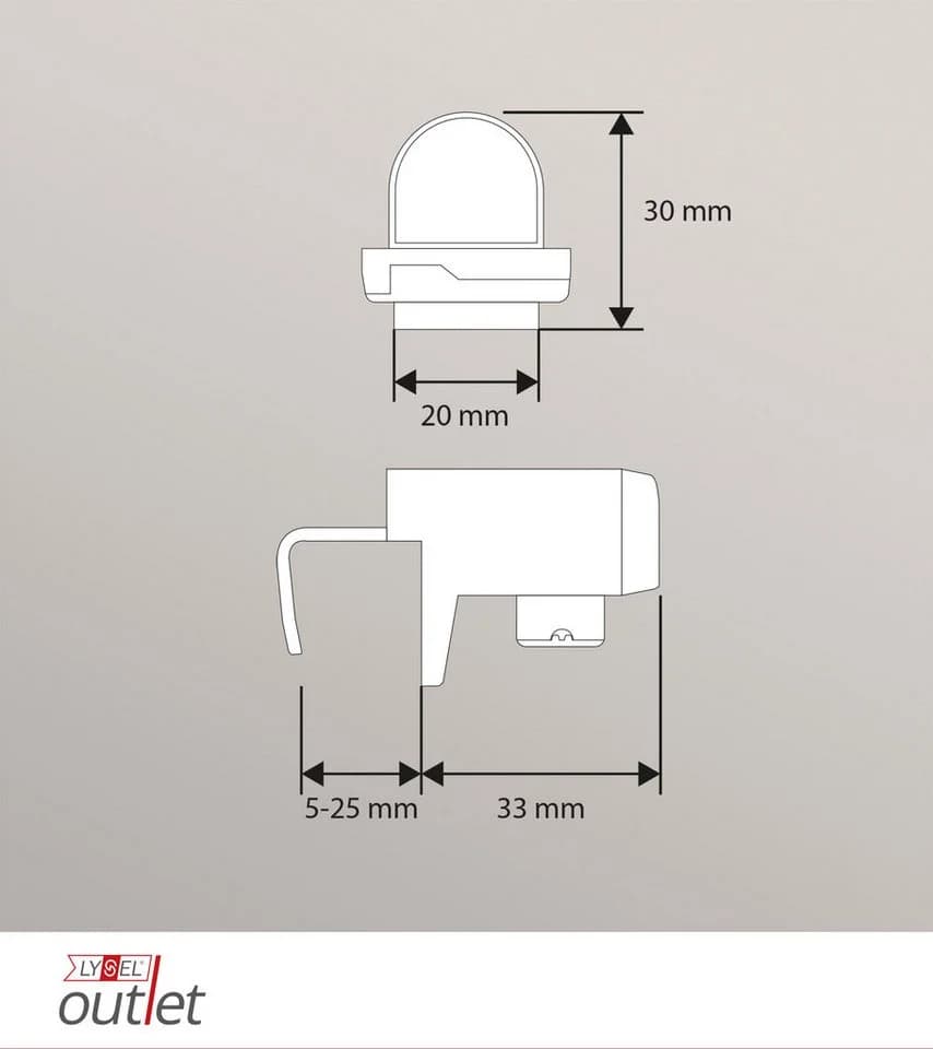LYSEL® Pendelsicherung Klemmen für Rollo 1-tlg - Bild 3