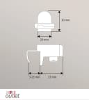LYSEL® Sichtschutzbefestigung Klemmträger PVC-Aluminium Bild 3