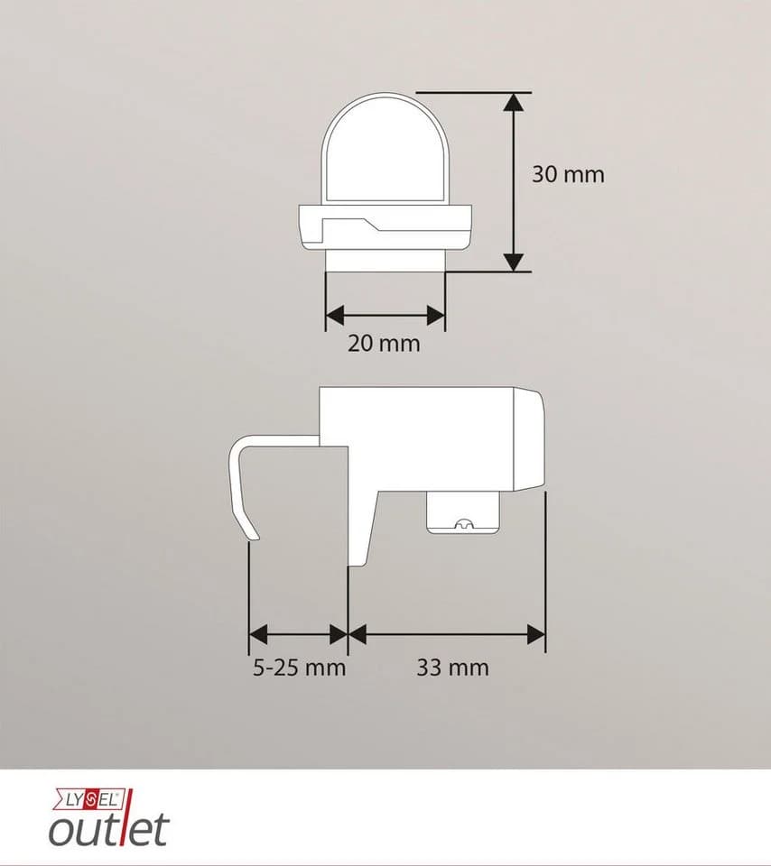 LYSEL® Sichtschutzbefestigung Klemmträger PVC-Aluminium - Bild 3