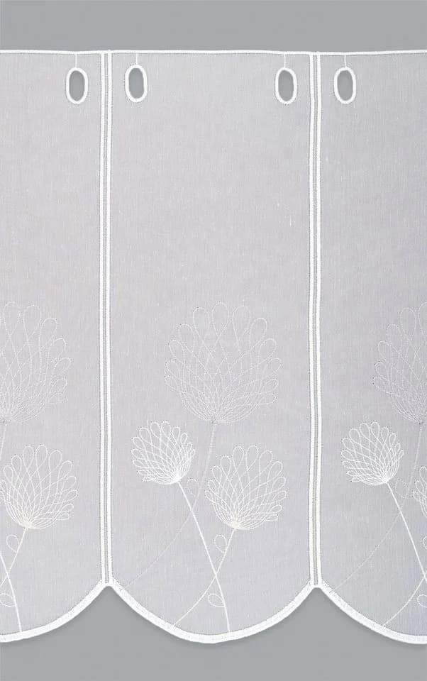 LYSEL® Scheibengardine Allium Transparent mit Floral Stickerei - Bild 3