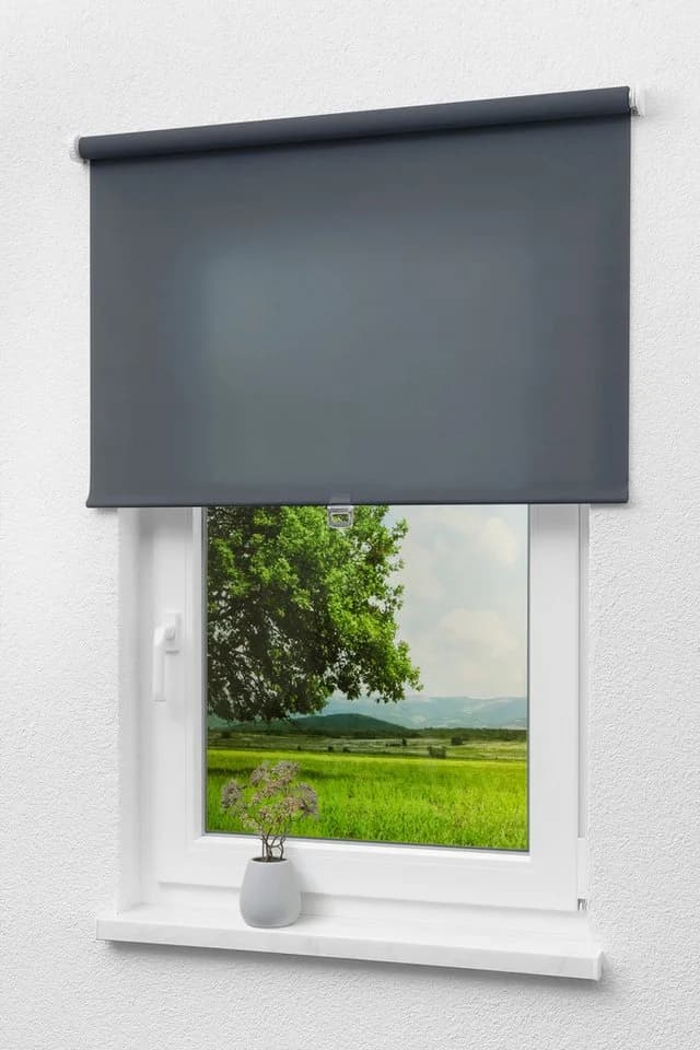 LYSEL® Springrollo Grau Blickdicht Polyester - Bild 2