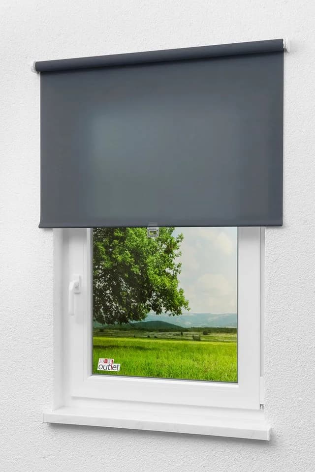 LYSEL® Springrollo Grau Blickdicht Polyester - Bild 4