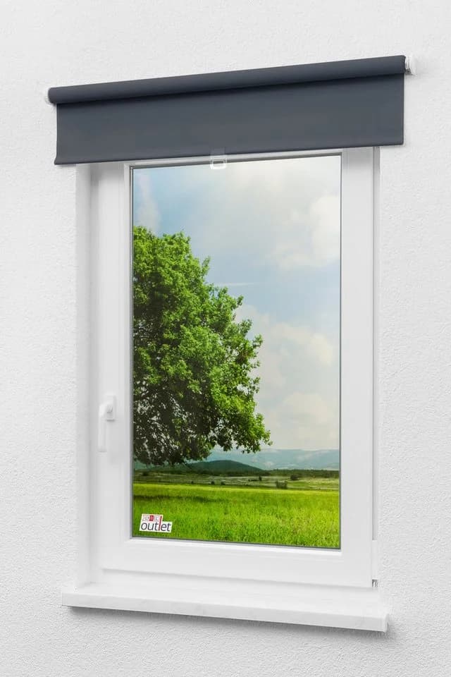 LYSEL® Springrollo Grau Blickdicht Polyester - Bild 5