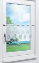 LYSEL® Scheibengardine Kringel Muster Transparent Braun Grau Bild 1