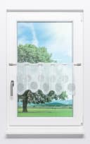 LYSEL® Scheibengardine Kringel Muster Transparent Braun Grau Bild 2