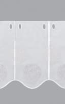 LYSEL® Scheibengardine Kringel Muster Transparent Braun Grau Bild 3