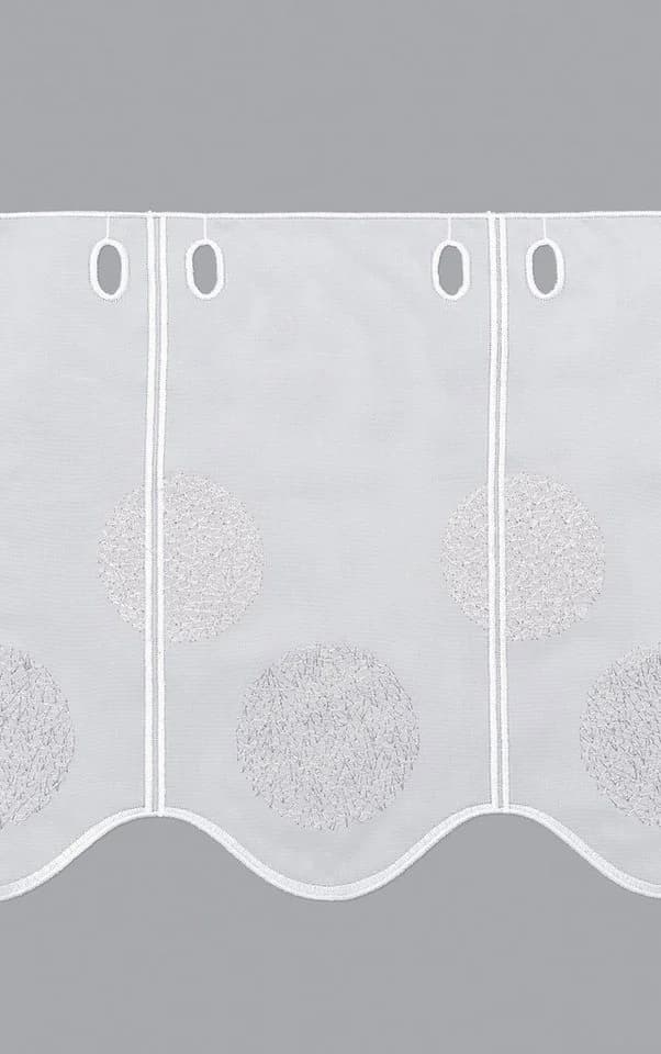 LYSEL® Scheibengardine Kringel Muster Transparent Braun Grau - Bild 3