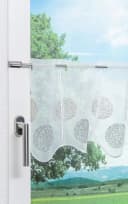 LYSEL® Scheibengardine Kringel Muster Transparent Braun Grau Bild 4