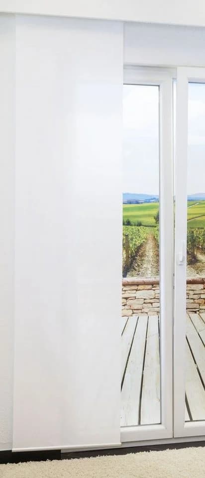 LYSEL® Schiebegardine Plain Weiß Halbtransparent Polyester - Bild 2