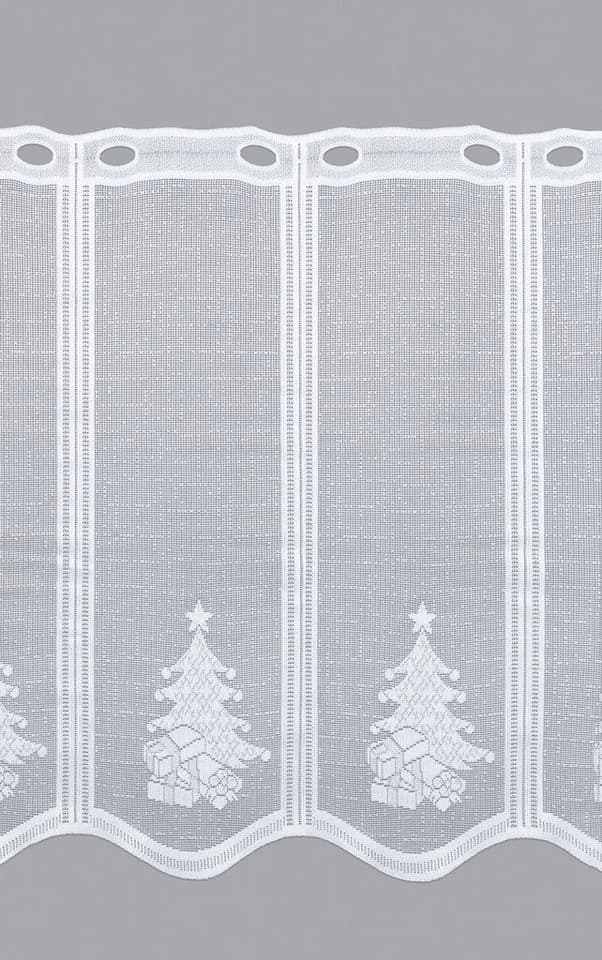 LYSEL® Scheibengardine Tannenbaum m. Geschenke Weiß - Bild 3
